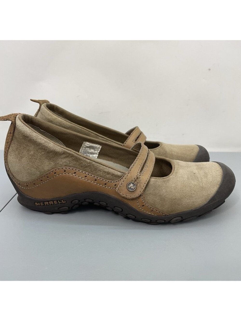 Merrell Plaza Bandeau‎ Mary Jane Shoes Wedge Heel Casual Hiking Suede Womens 10